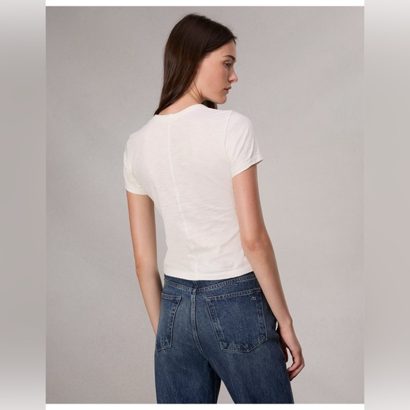 RAG & BONE Mini Script Rib Tee XXS - Picture 2 of 5